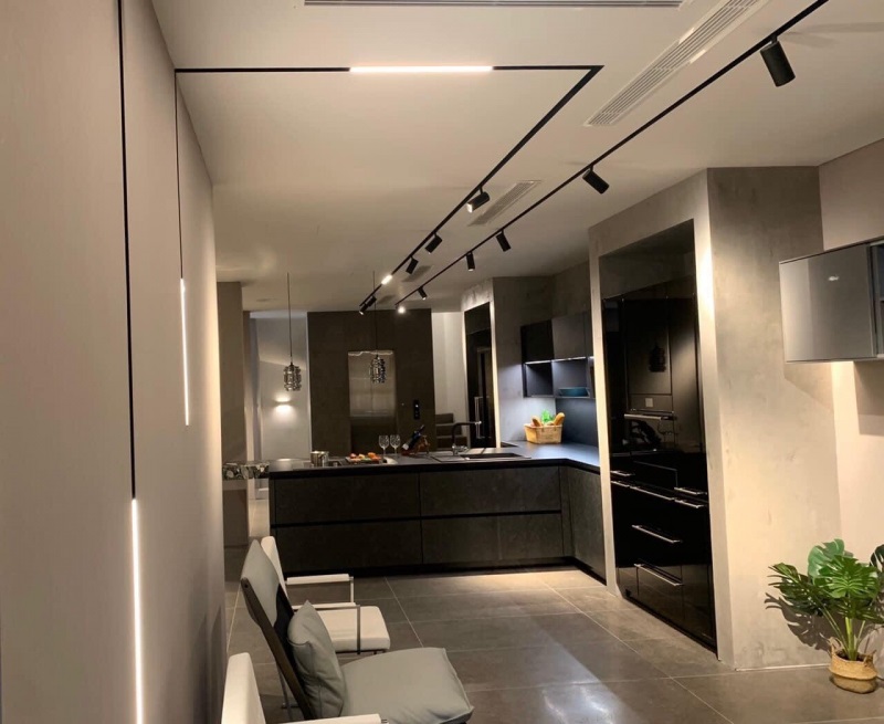 bố trí đèn ray nam châm phòng khách 5