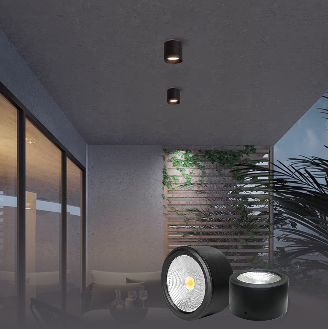 đèn spotlight ban công 