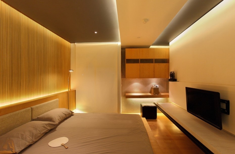 bố trí đèn spotlight phòng ngủ 4