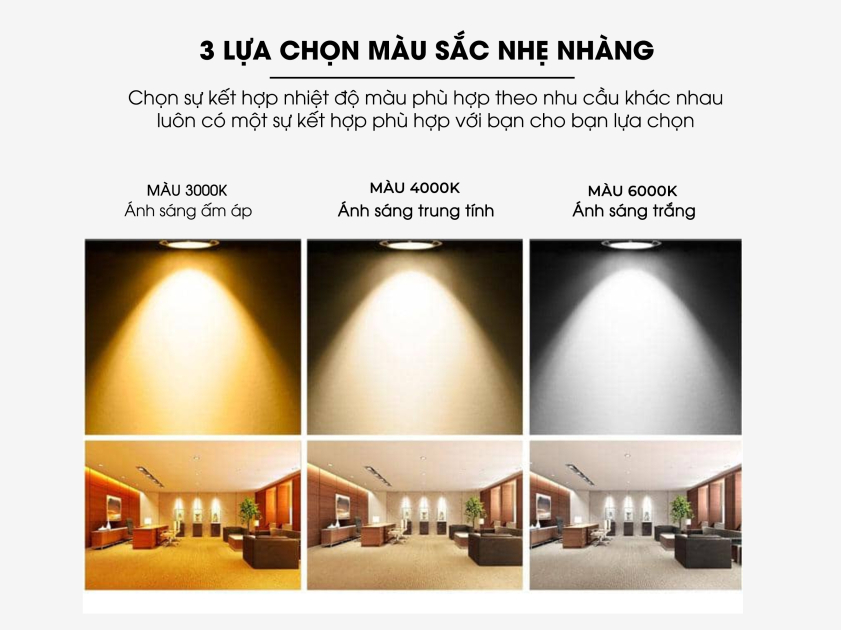 Đèn Spotlight 3 màu 1