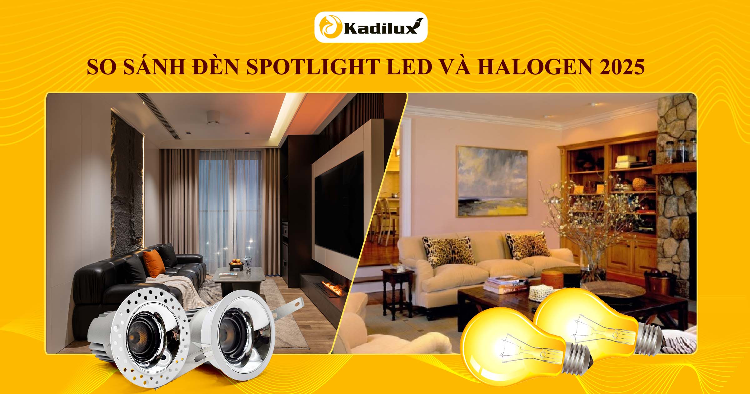 So sánh đèn spotlight LED và halogen 2025 - Hiệu suất năng lượng và chi phí