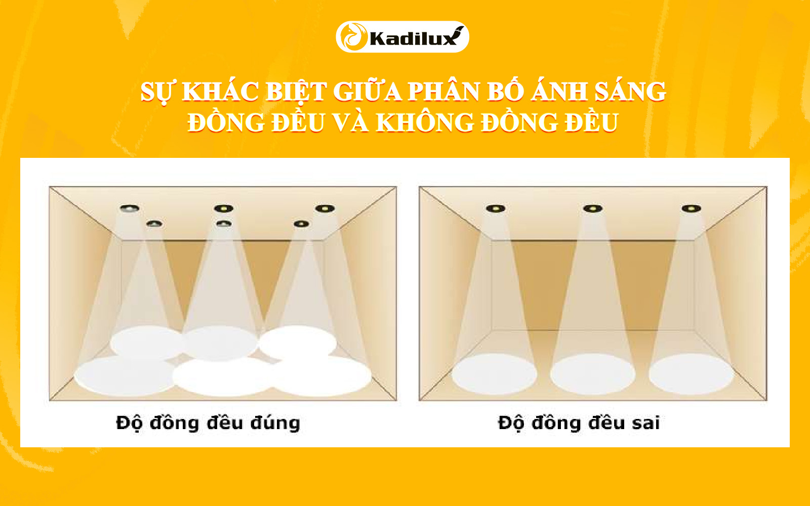 Nguyên tắc tỷ lệ đồng đều ánh sáng (average/minimum không quá 3:1).