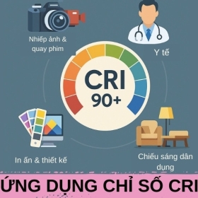 CRI là gì? Định nghĩa, ký hiệu và ý nghĩa của chỉ số hoàn màu trong chiếu sáng