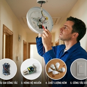 Đèn LED bị chớp: Nguyên nhân, cách khắc phục hiệu quả và cách phòng tránh